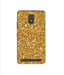 Amazon Brand - Solimo Designer Golden Sparkle 3D Printed Hard Back Case Mobile Cover for Lenovo A6600