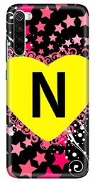 Amazon Brand - Solimo Designer Heart Pattern Alphabet-N 3D Printed Hard Back Case Mobile Cover for Xiaomi Redmi Note 8