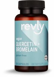 Amazon Brand - Revly Quercetin + Bromelain, 500 mg Quercetin with 150 mg Bromelain, 50 Capsules, Vegan