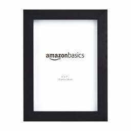 Amazon Basic Picture Frame, 13x18cm, Black, Set of 2