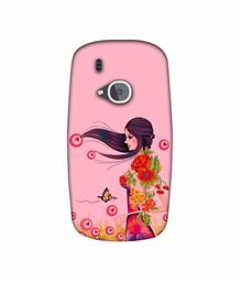 Amazon Brand - Solimo Designer Lady Vector Pattern 3D Printed Hard Back Case Mobile Cover for Nokia 3310