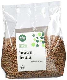 Whole Foods Market Organic Brown Lentils, 500 g