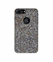 Amazon Brand - Solimo Designer Marble Pices 3D Printed Hard Back Case Mobile Cover for Apple iPhone 7 Plus (Logo Cut)