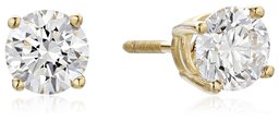 IGI Certified 18k Yellow Gold Lab Created Diamond Stud Earrings (1cttw, G-H Color, VS1-VS2 Clarity)