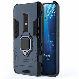 Amazon Brand - Solimo Kickstand Mobile Cover (360° Rotating Ring Holder) for Vivo V17 Pro (Blue)