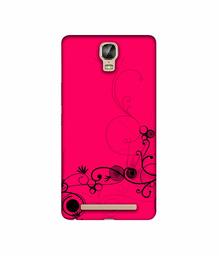 Amazon Brand - Solimo Designer Black Pattern on Pink 3D Printed Hard Back Case Mobile Cover for Gionee Marathon M5 Plus