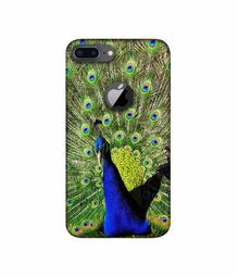 Amazon Brand - Solimo Designer Peacock 3D Printed Hard Back Case Mobile Cover for Apple iPhone 8 Plus (with Logo Cut)