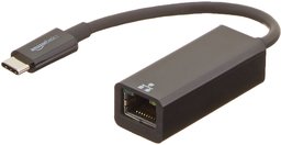 AmazonBasics - Adattatore da USB 3.1 Tipo C a Ethernet, per Mac/PC, nero, confezione da 5