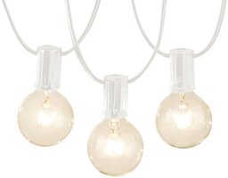 AmazonBasics Patio Lights, White, 25'