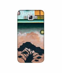 Amazon Brand - Solimo Designer Tree Painting 3D Printed Hard Back Case Mobile Cover for Samsung Galaxy E7