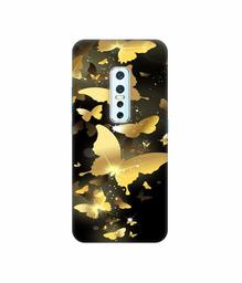 Amazon Brand - Solimo Designer Golden Butterfly Pattern 3D Printed Hard Back Case Mobile Cover for Vivo V17 Pro