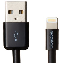 AmazonBasics Lightning a cable USB A, certificado por Apple MFi, negro, Varias medidas