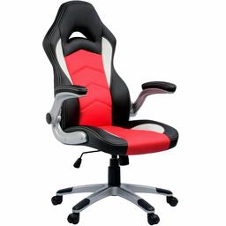 UMI Chaise Gaming de Bureau Fauteuil Gamers Siège Ergonomique Hauteur Réglable (Rouge)