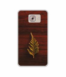 Amazon Brand - Solimo Designer Leaf on Wood UV Printed Soft Back Case Mobile Cover for Samsung Galaxy J7 Max