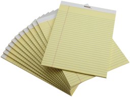 AmazonBasics Canary Legal Pads, 8.5 x 11.75 Inches, 12 Pack (53400AMZ)