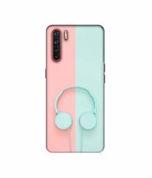 Amazon Brand - Solimo Designer Head Phone 3D Printed Hard Back Case Mobile Cover for Oppo A91