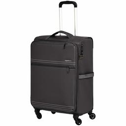 AmazonBasics Lightweight Luggage, Softside Spinner Travel Suitcase with Wheels - 27 Inch, Black