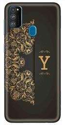 Amazon Brand - Solimo Designer Black Pattern Alphabet-Y 3D Printed Hard Back Case Mobile Cover for Samsung Galaxy M21 / M30s