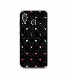 Amazon Brand - Solimo Designer Heart Texture UV Printed Soft Back Case Mobile Cover for Samsung Galaxy A30