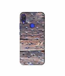 Amazon Brand - Solimo Designer Wooden Blocks Check 3D Printed Hard Back Case Mobile Cover for Xiaomi Redmi Note 7 Pro