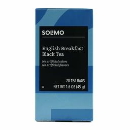 Amazon Brand - Solimo English Breakfast Tea Bags, 20 Count