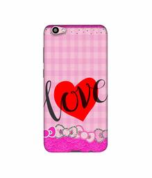 Amazon Brand - Solimo Designer Love Print On Cloth Pattern 3D Printed Hard Back Case Mobile Cover for Vivo V5 Plus