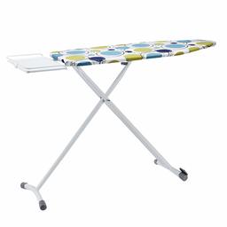 AmazonBasics - Asse da stiro con superficie di appoggio per ferro, misura grande, 122 x 43 cm, colore bianco