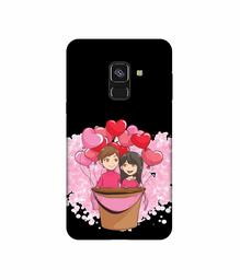 Amazon Brand - Solimo Designer Boy and Girl UV Printed Soft Back Case Mobile Cover for Samsung Galaxy A8 Plus