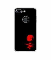 Amazon Brand - Solimo Designer Red Moon UV Printed Soft Back Case Mobile Cover for Apple iPhone 7 Plus (Logo Cut)