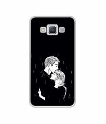 Amazon Brand - Solimo Designer Couples Standing in Rain UV Printed Soft Back Case Mobile Cover for Samsung Galaxy A5