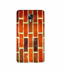 Amazon Brand - Solimo Designer Brick Texture 3D Printed Hard Back Case Mobile Cover for OnePlus 3 / OnePlus 3T