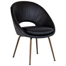 Rivet Modern Leather Orb Office Chair, 20