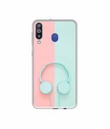 Amazon Brand - Solimo Designer Head Phone UV Printed Soft Back Case Mobile Cover for Samsung Galaxy M30