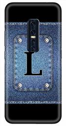 Amazon Brand - Solimo Designer Button Jeans Alphabet-L 3D Printed Hard Back Case Mobile Cover for Vivo V17 Pro