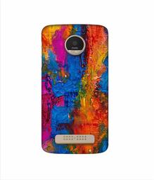 Amazon Brand - Solimo Designer Dark Multicolor Canvas 3D Printed Hard Back Case Mobile Cover for Motorola Moto Z Play