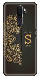 Amazon Brand - Solimo Designer Black Pattern Alphabet-S 3D Printed Hard Back Case Mobile Cover for Oppo A5 (2020)