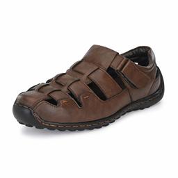 Centrino Men's Brown Fisherman Sandals-9 UK (43 EU) (10 US) (6114-03)