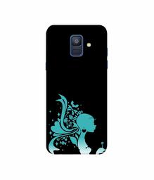 Amazon Brand - Solimo Designer Lady Vector N 3D Printed Hard Back Case Mobile Cover for Samsung Galaxy A6