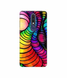 Amazon Brand - Solimo Designer Semi Circle Texture 3D Printed Hard Back Case Mobile Cover for Nokia 3.1 Plus