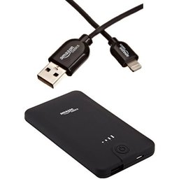 AmazonBasics PowerBank (5,600 mAh) and Lightning Cable (3 Feet)