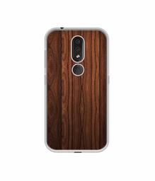 Amazon Brand - Solimo Designer Wooden Texture UV Printed Soft Back Case Mobile Cover for Nokia 4.2