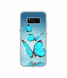 Amazon Brand - Solimo Designer Flying Butterflies UV Printed Soft Back Case Mobile Cover for Samsung Galaxy S8