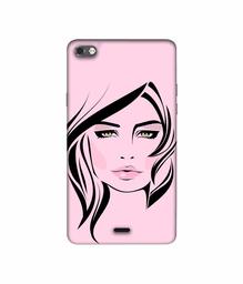 Amazon Brand - Solimo Designer Pink Lady Pattern 3D Printed Hard Back Case Mobile Cover for Micromax Canvas Sliver 5 Q450