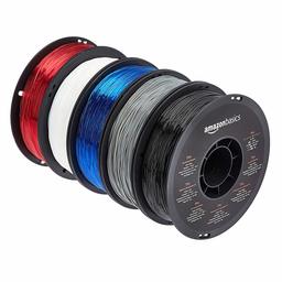 AmazonBasics TPU 3D Printer Filament, 1.75mm, 5 Assorted Colors, 1 kg per Spool (2.2 lbs)