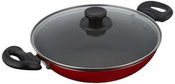 Amazon Brand - Solimo Non-Stick Kadai, 24 cm (Gas Stove compatible), Red