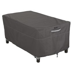 Classic Accessories 55-166-025101-00 Ravenna High Quality Furniture Cover for Rectangular Garden Ottoman / Stool - S, Grey, 86.36 x 60.96 x 45.72 cm, grey