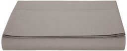 Pinzon by Amazon Ultrasoft Cotton Flat Sheet, Double - Dark Grey