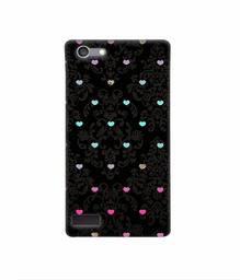 Amazon Brand - Solimo Designer Heart Texture 3D Printed Hard Back Case Mobile Cover for Oppo Neo 7