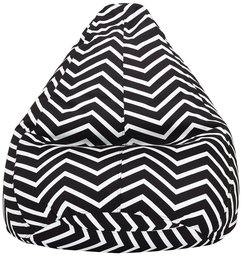 Amazon Brand - Solimo Chevron Stripes XL Bean Bag Cover Without Beans