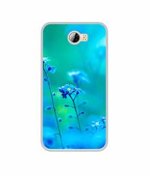 Amazon Brand - Solimo Designer Blue Flower UV Printed Soft Back Case Mobile Cover for Huawei Honor Bee 4G